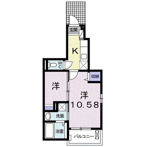 JR東海道本線 袋井駅 徒歩18分 3階建 築11年(1K/1階)の間取り写真