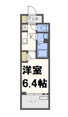 プレサンス 梅田北 ディア(1K/4階)の間取り写真