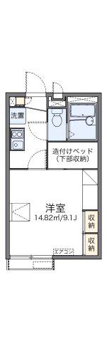 レオパレス平成(1K/2階)の間取り写真