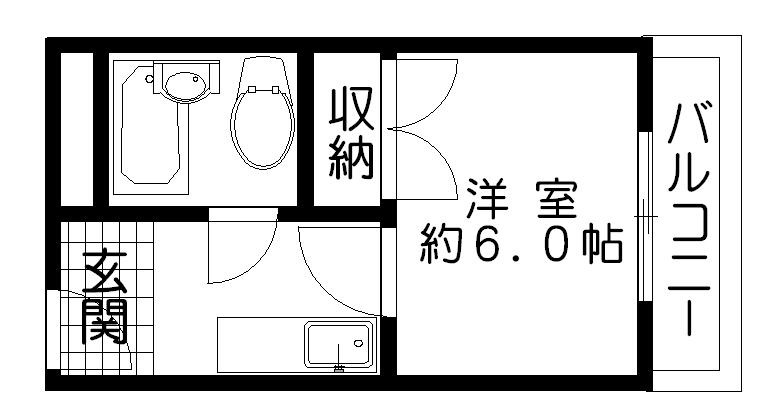 ルミエール(1K/2階)の間取り写真