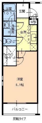 フジパレス上筒井通(1K/1階)の間取り写真