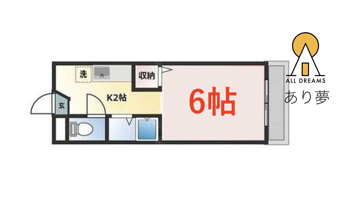ルートワン石田(1K/3階)の間取り写真