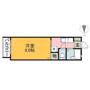 ひまわり館SUNAMI(1K/1階)の間取り写真