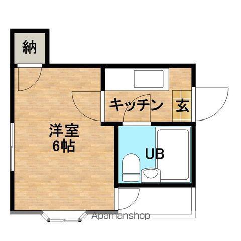 スカイコート永吉(1K/3階)の間取り写真