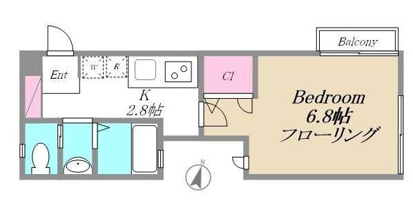 PRIMAVERA MASUDA(1K/2階)の間取り写真