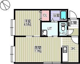 エミネンス宮の沢(1LDK/3階)の間取り写真