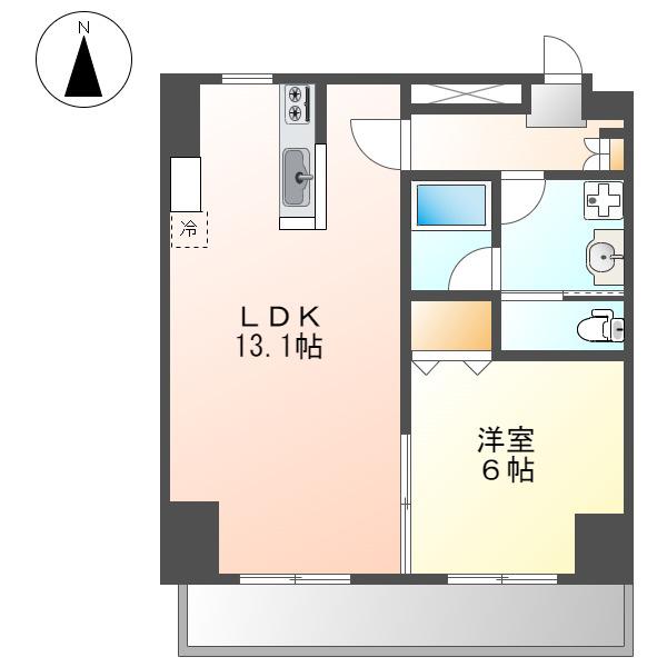 TSROOM(1LDK/2階)の間取り写真