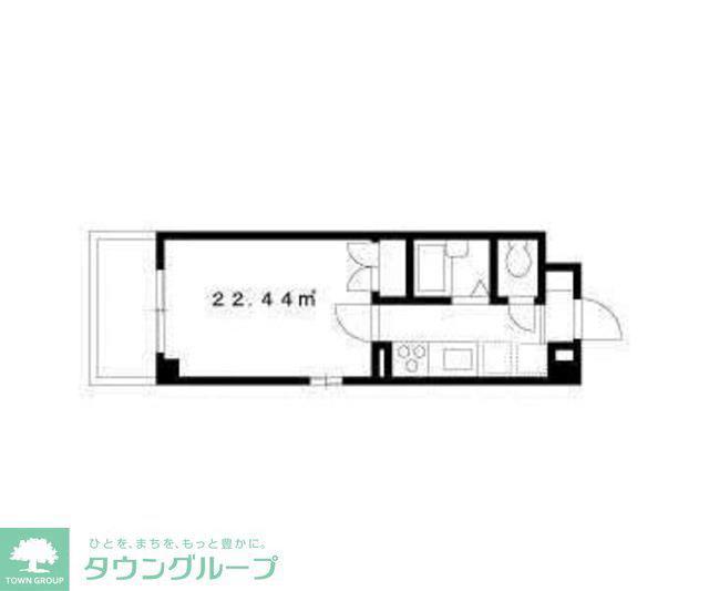 第2EXCEL MINYU(1K/3階)の間取り写真