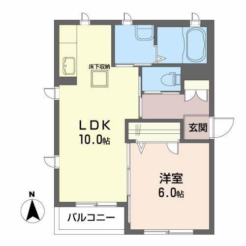 シャーメゾンアゼリア(1LDK/1階)の間取り写真