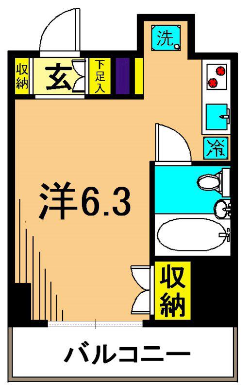 テラッサエスト(ワンルーム/5階)の間取り写真