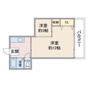 親和ビル(2K/4階)の間取り写真