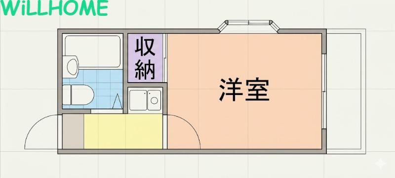 サンハイム宮前(1K/2階)の間取り写真