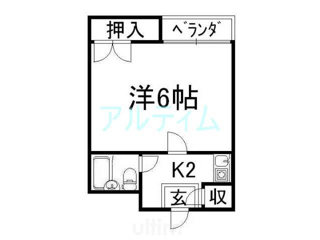 RX吉祥院(1K/2階)の間取り写真