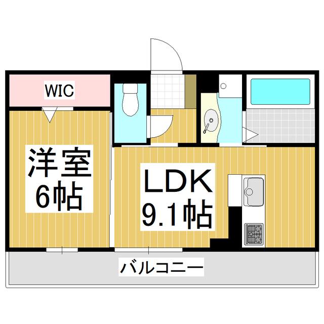 NEXUS D-ROOM笹部II(1LDK/3階)の間取り写真
