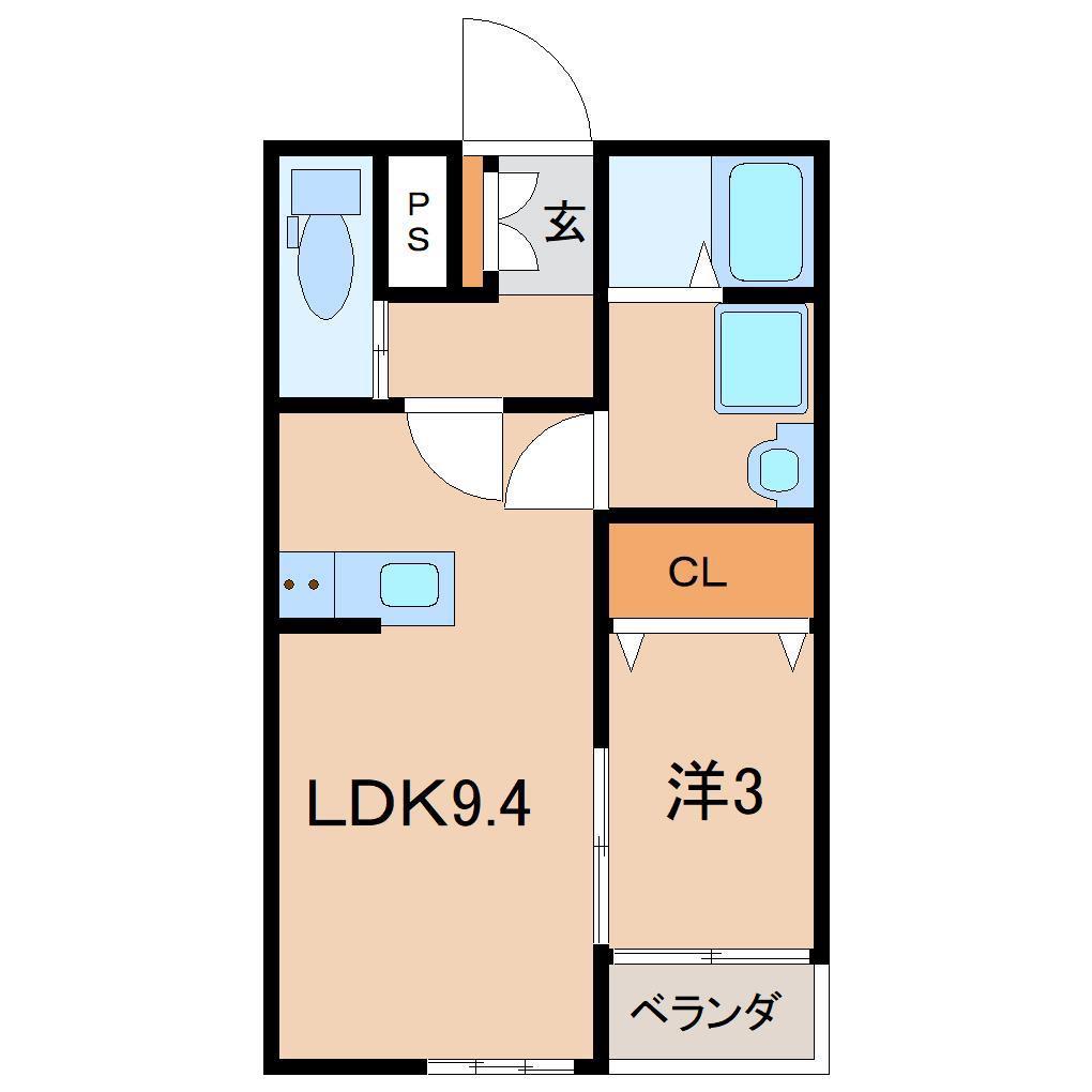 グレイスリーコートNODA ノース(1LDK/1階)の間取り写真
