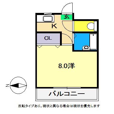 コーポフレンズ(1K/3階)の間取り写真