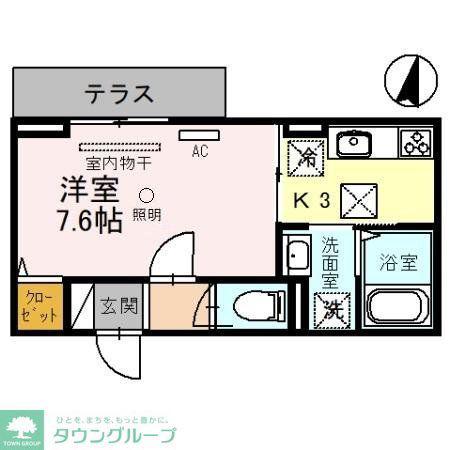 SOLANA II(1K/1階)の間取り写真