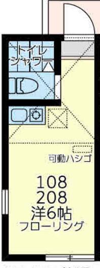 ユナイト森カーズレイク(ワンルーム/1階)の間取り写真