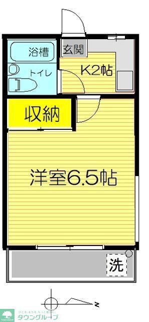 シャルムハイツ(1K/3階)の間取り写真