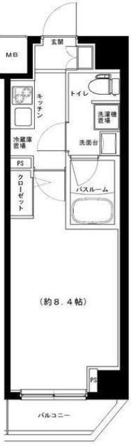 グランフォース豊島園(1K/3階)の間取り写真