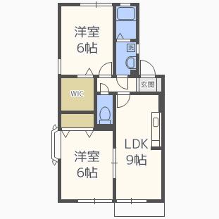 ウィルモア東洋台(2LDK/2階)の間取り写真