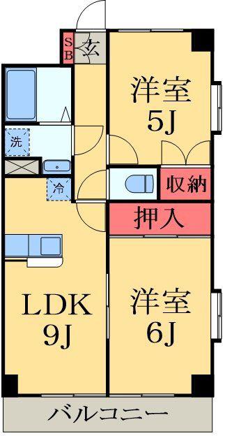 ザ・エンプレス(2LDK/1階)の間取り写真
