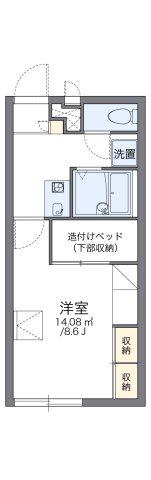 レオパレスZERO-ZONE(1K/1階)の間取り写真