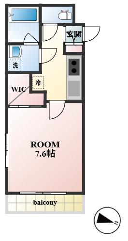 THE SHINAGAWA イースト RESIDENCEザ・シナガワ(1K/4階)の間取り写真