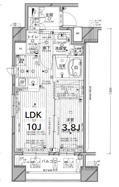 シティインデックス西五反田(1LDK/5階)の間取り写真