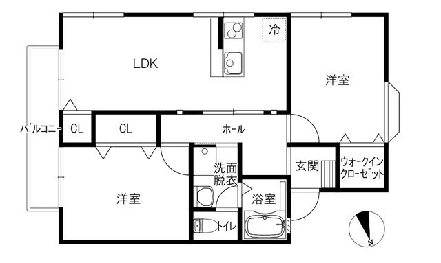 アネスティ(2LDK/2階)の間取り写真