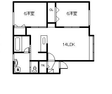 プレミア 1(2LDK/1階)の間取り写真