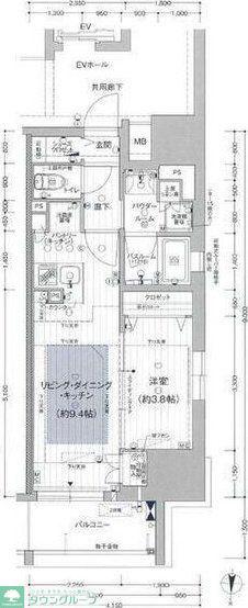プレサンスロジェ丸の内PRIME CASA(1LDK/12階)の間取り写真