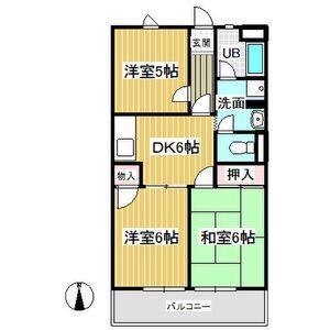 北町ハイツII(3DK/1階)の間取り写真