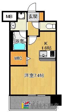 エンクレストベイサイド通(1K/9階)の間取り写真