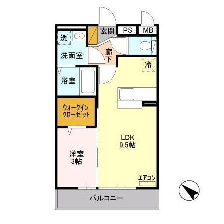 ドエル79(1LDK/2階)の間取り写真