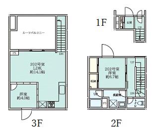 MSH柿の木坂(2LDK/2階)の間取り写真
