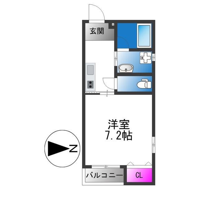 エムステージ平野本町(1K/3階)の間取り写真