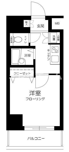 スカイーコートヴィータ五反田ウエスト(1K/3階)の間取り写真