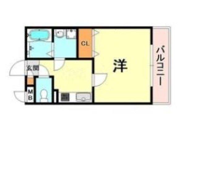 KTIレジデンス魚崎II(1K/2階)の間取り写真