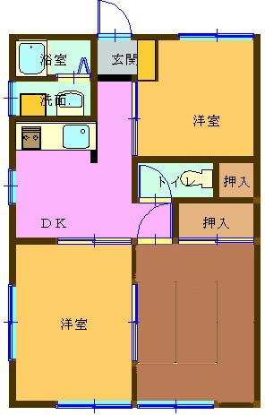 パシーヴ(3K/1階)の間取り写真