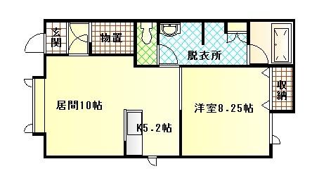JR宗谷本線 旭川四条駅 徒歩10分 2階建 築25年(1LDK/2階)の間取り写真