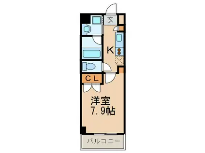シティライフ望ヶ丘(1K/5階)の間取り写真