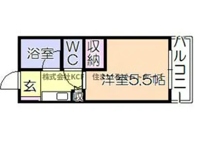 ベスト久留米工大ビル(1K/6階)の間取り写真