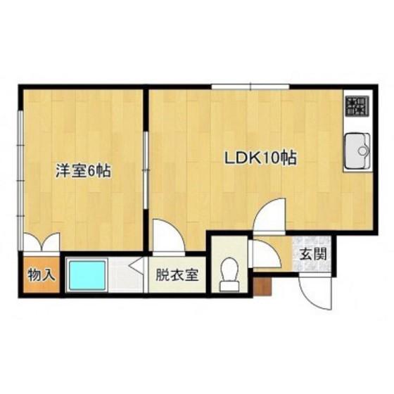 アートリウム33(1LDK/2階)の間取り写真