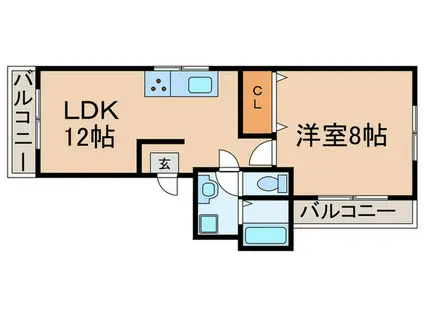 あさひ星が丘マンション(1LDK/3階)の間取り写真