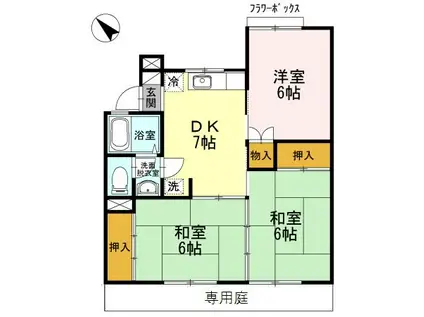 メゾン若宮3号館(3DK/1階)の間取り写真