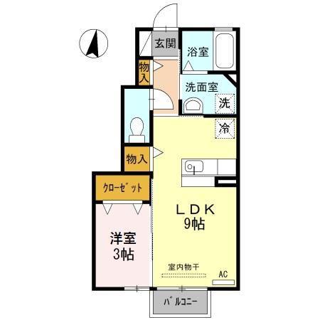 セジュール藤木(1LDK/1階)の間取り写真