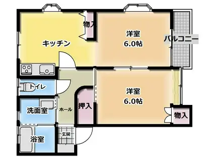 オーク・NX(1LDK/1階)の間取り写真