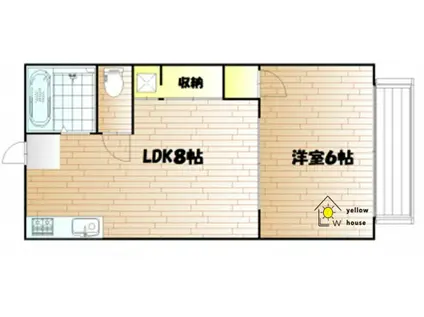 エクレール21 I(1LDK/1階)の間取り写真