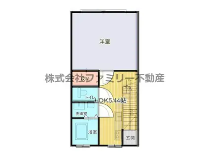 桜川コーポ(1K/2階)の間取り写真